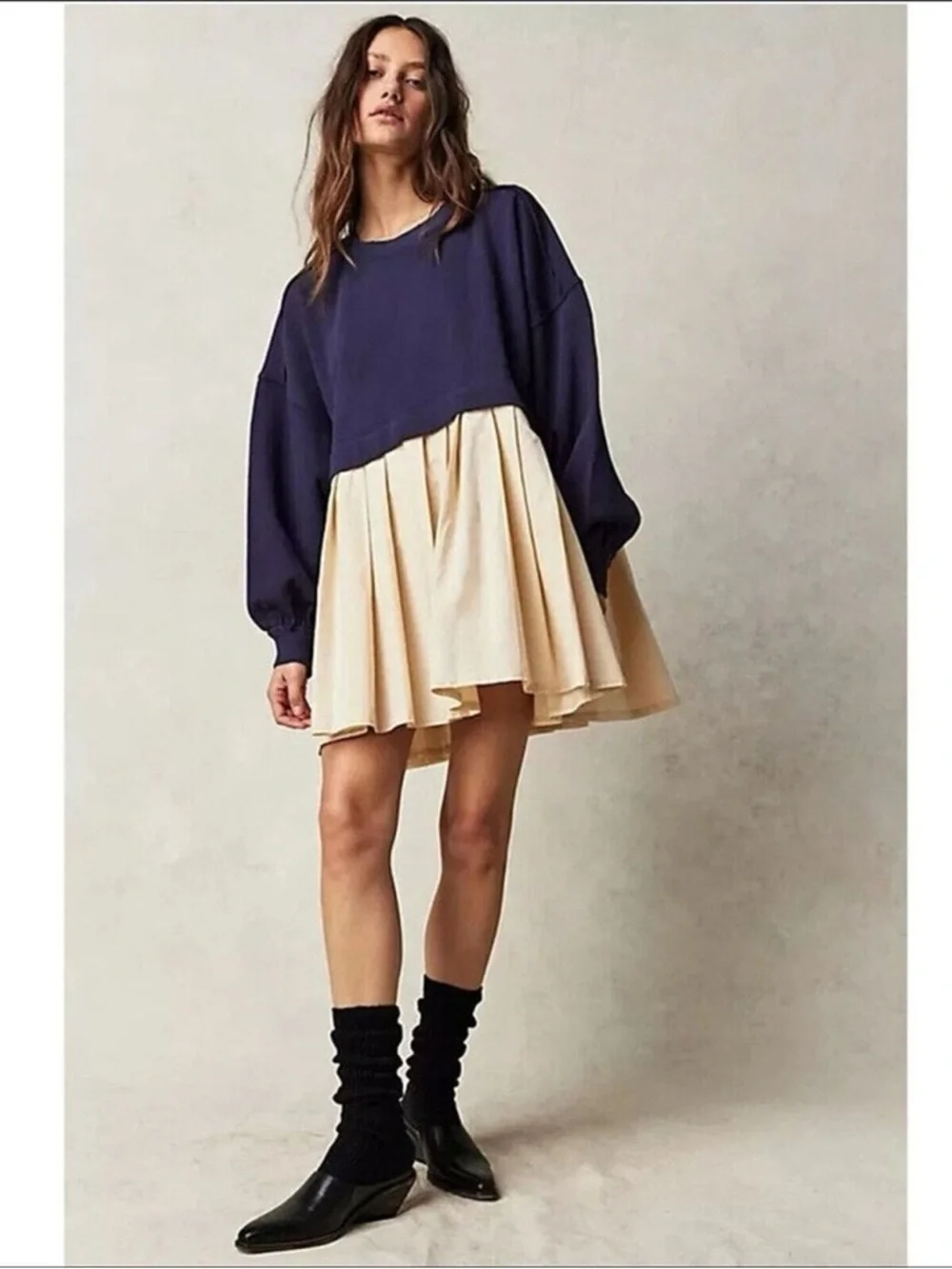FREE PEOPLE | Eleanor Sweatshirt Tunic Dress